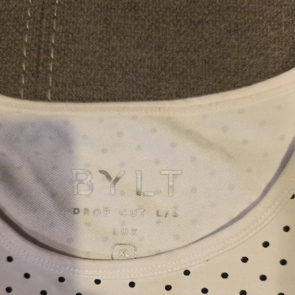 BYLT Basics White Long Sleeve Tee - Picture 2 of 3